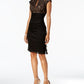 Vestido tubinho de renda Betsy &amp; Adam feminino, preto, tamanho 14
