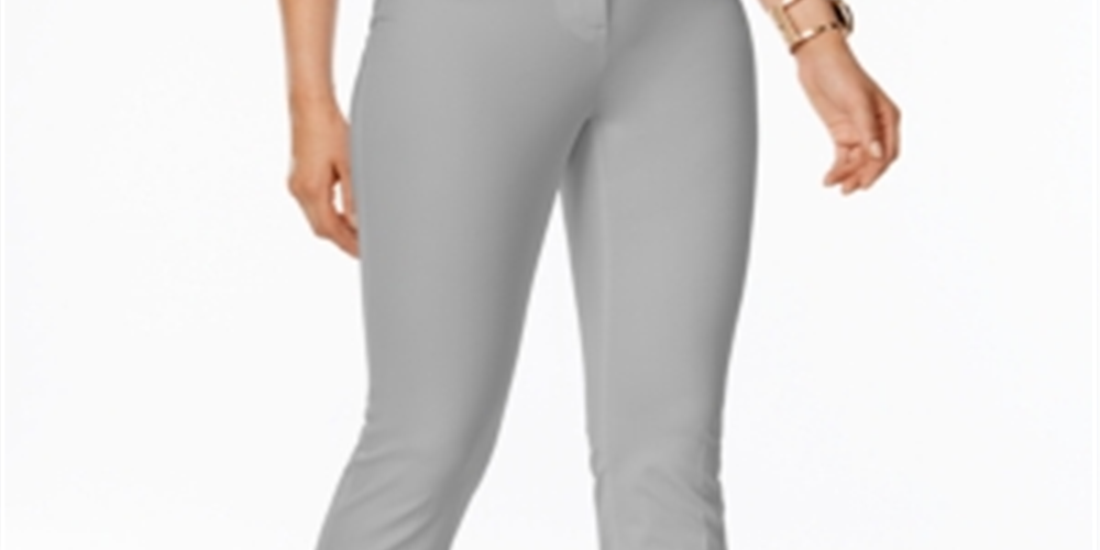 Calça Cropped Feminina Alfani Cinza Tamanho 0 Petite