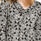 Blusa geométrica assimétrica feminina Alfani, preta, tamanho P