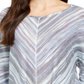 Blusa feminina listrada com amarração frontal, azul, tamanho XX-G, da Style &amp; Co