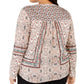 Blusa feminina estampada com botões Style &amp; Co, marrom, tamanho 2X