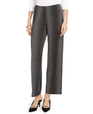 Calça feminina Alfani estampada macia preta tamanho X-S