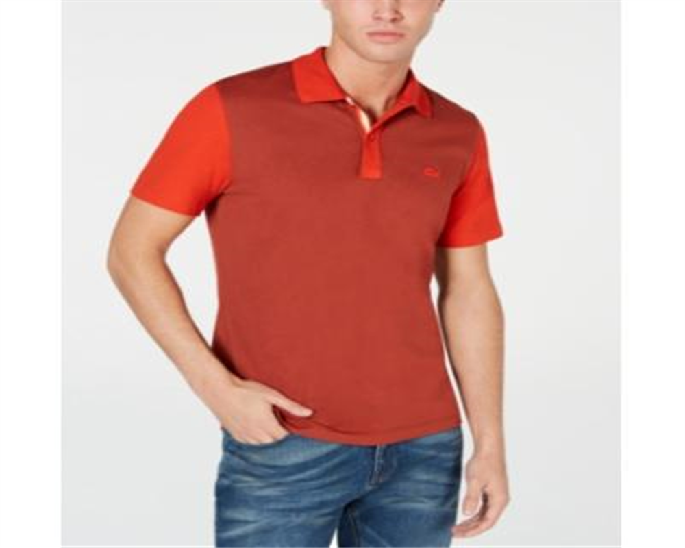 Camisa polo masculina Lacoste Colorblocked vermelha tamanho 6