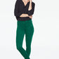 Calça skinny com bolso e zíper NYDJ feminina, tamanho 6, verde