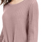 INC International Concepts Suéter Feminino Nude Manga Longa Amarrado Frontal Pulôver Rosa Tamanho X-S