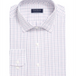 Camisa social xadrez clássica masculina Club Room, corte regular, resistente a rugas, branca, tamanho 15x32x33