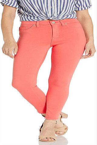 Hudson Women's Barbara Skinny Leg High Rise Stretch Jeans Orange Size 29X30