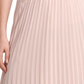 Saia plissada acordeão MIDI elástica DKNY para mulheres, tamanho extragrande, rosa
