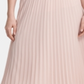 Saia plissada acordeão MIDI elástica DKNY para mulheres, tamanho extragrande, rosa