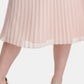 Saia plissada acordeão MIDI elástica DKNY para mulheres, tamanho extragrande, rosa
