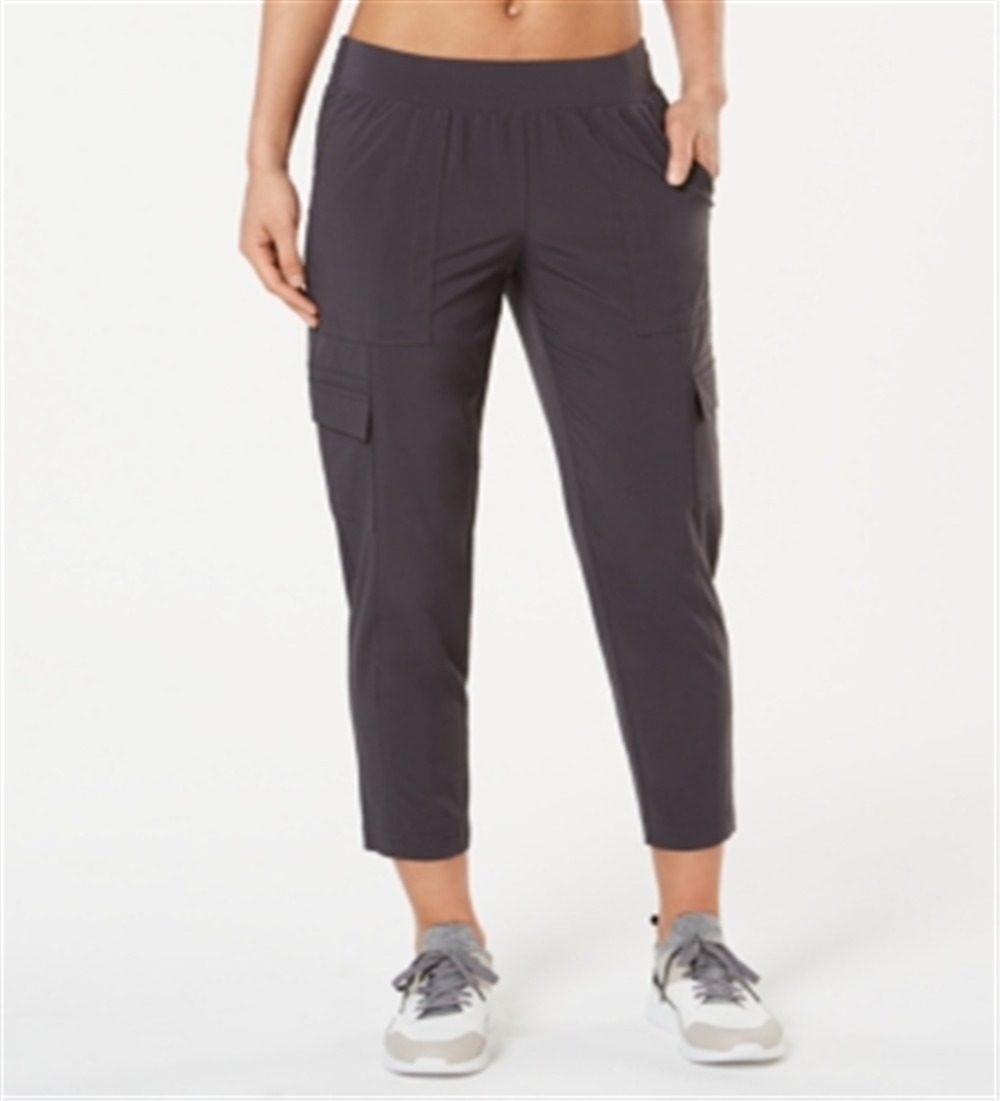 Calça cargo feminina Ideology em tecido reciclado, cinza, tamanho pequeno