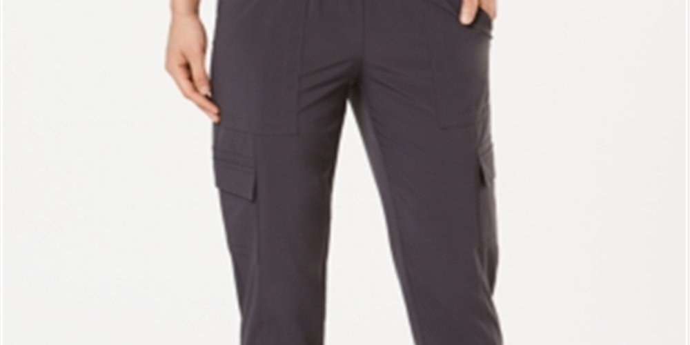 Calça cargo feminina Ideology em tecido reciclado, cinza, tamanho pequeno