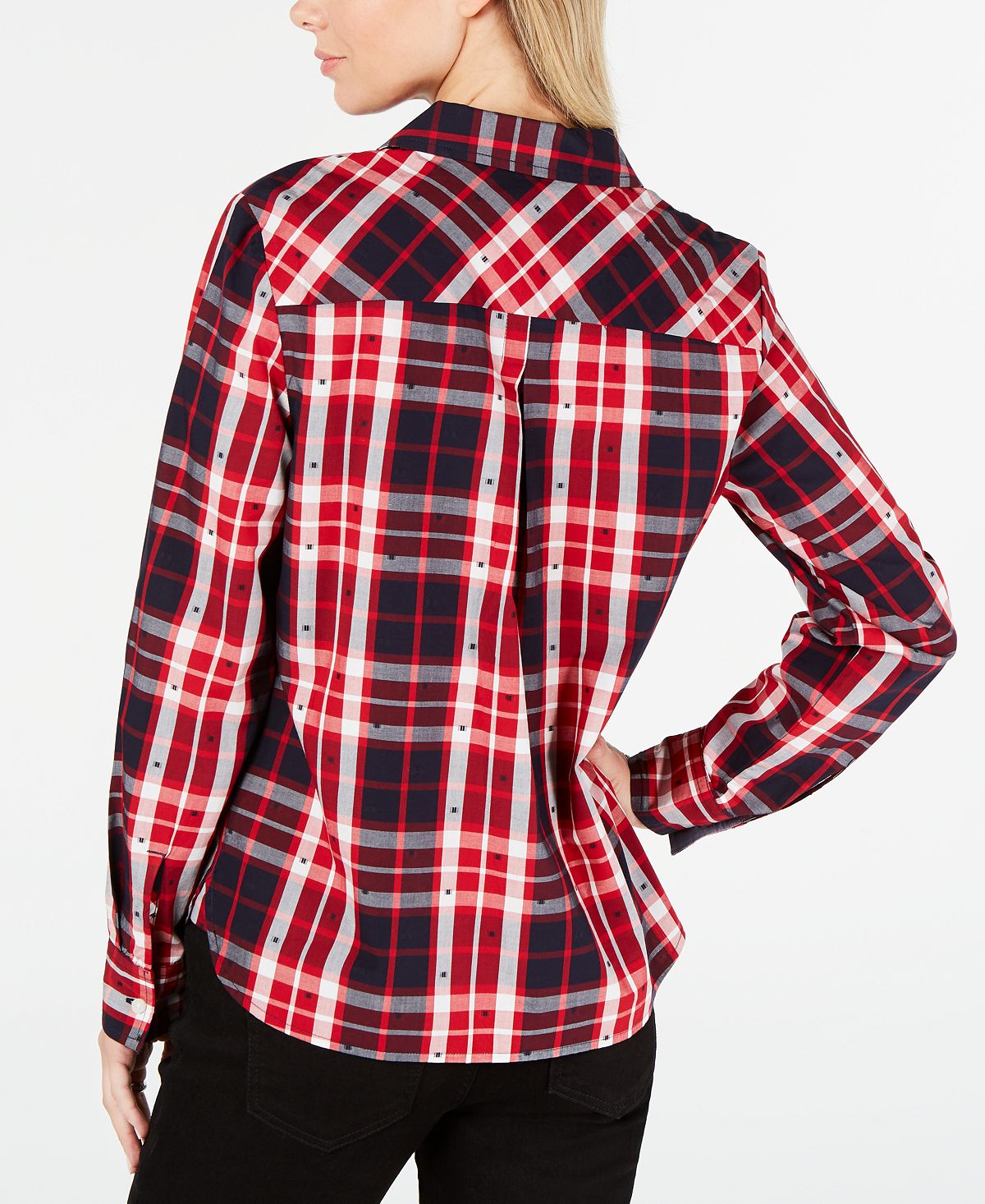Tommy Hilfiger Pop Over Class Clip Top Feminino Vermelho Tamanho Médio