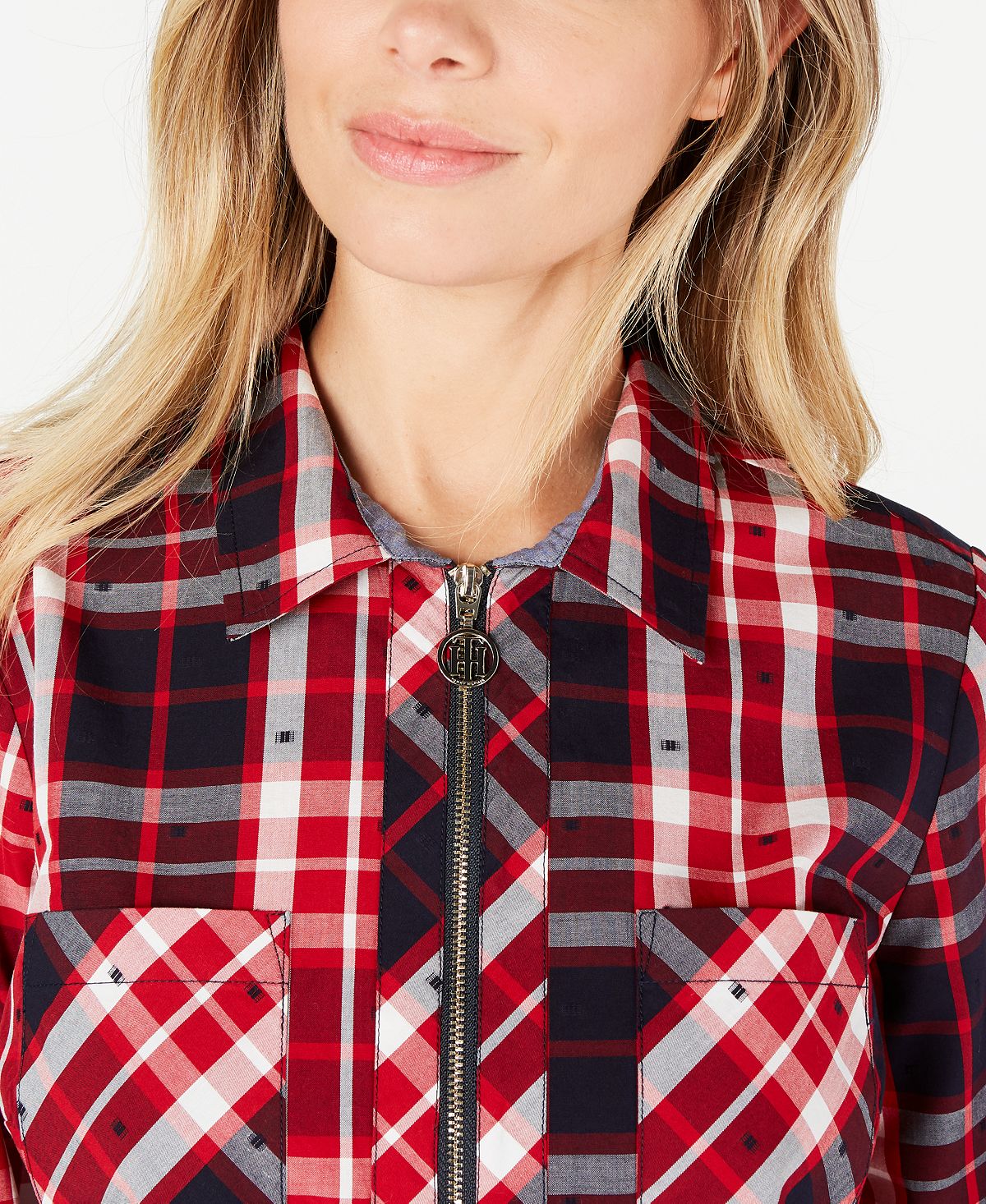 Tommy Hilfiger Pop Over Class Clip Top Feminino Vermelho Tamanho Médio