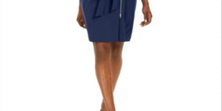 Vestido curto Calvin Klein feminino estilo Moto - Roxo, tamanho 4