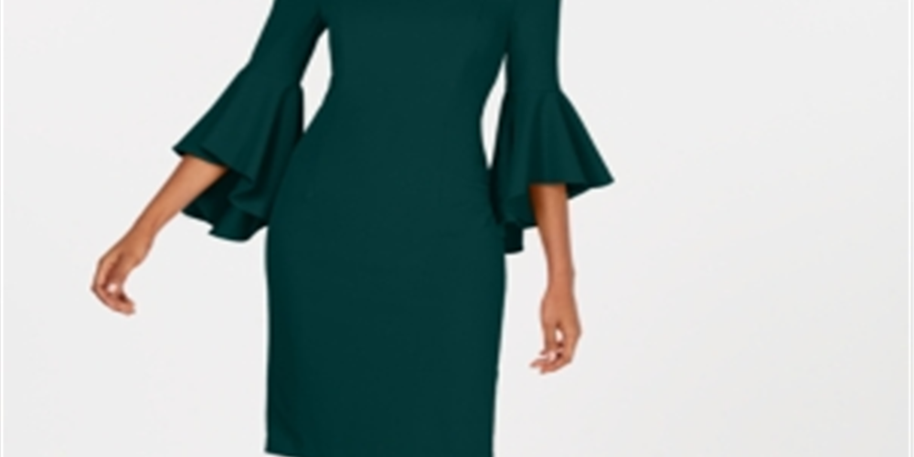 Vestido tubinho liso Calvin Klein feminino, verde, tamanho 12