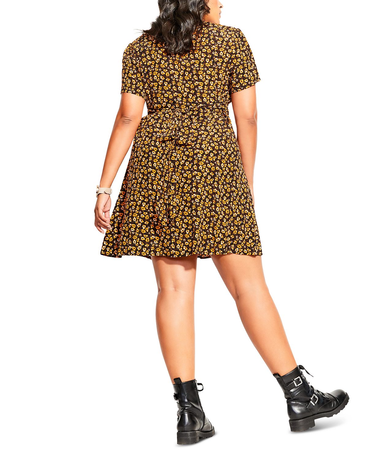 Vestido City Chic DITSY Feminino Amarelo Tamanho 20W