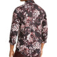 Camisa masculina com estampa floral Paisley da INC International Concepts, preta, tamanho XX-G
