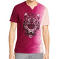 INC International Concepts Camiseta Masculina Magenta Graphic Ombre Gola Dividida Roxa Tamanho X-G