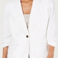 Blazer feminino Alfani com bolsos, branco, tamanho grande