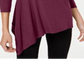 Top Alfani Feminino com Bainha Assimétrica Vinho Tamanho X-G
