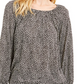 Blusa camponesa com estampa de gato Michael Kors feminina, preta, tamanho pequeno médio