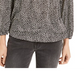 Blusa camponesa com estampa de gato Michael Kors feminina, preta, tamanho pequeno médio