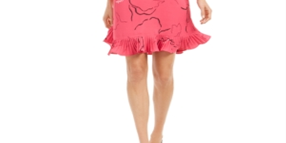 Vestido feminino Alfani plissado estampado acima do joelho, rosa, tamanho 12