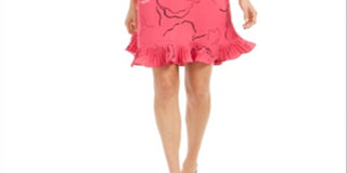 Vestido feminino Alfani plissado estampado acima do joelho, rosa, tamanho 12