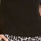 Blusa feminina Michael Kors de manga curta e gola redonda, preta, tamanho grande