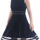 Vestido Calvin Klein Velvet Illusion A Line Feminino Preto Tamanho 12