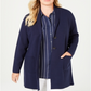 Blazer feminino plus size Charter Club azul tamanho 4X