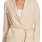 Blazer Safari com cinto feminino Vince Camuto, bege, tamanho grande