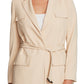 Blazer Safari com cinto feminino Vince Camuto, bege, tamanho grande