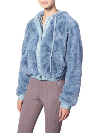 Jaqueta de pele sintética Love It Cozy da Free People Women's, azul, tamanho X-S