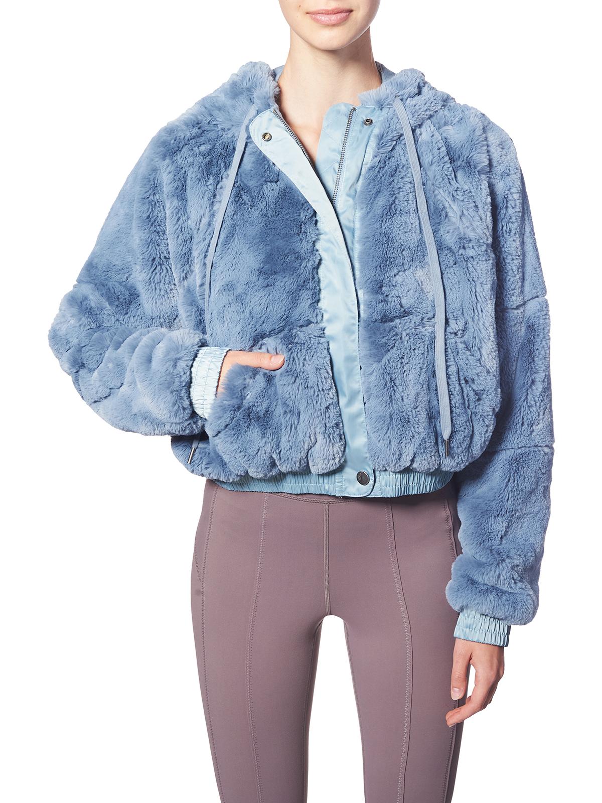 Jaqueta de pele sintética Love It Cozy da Free People Women's, azul, tamanho X-S