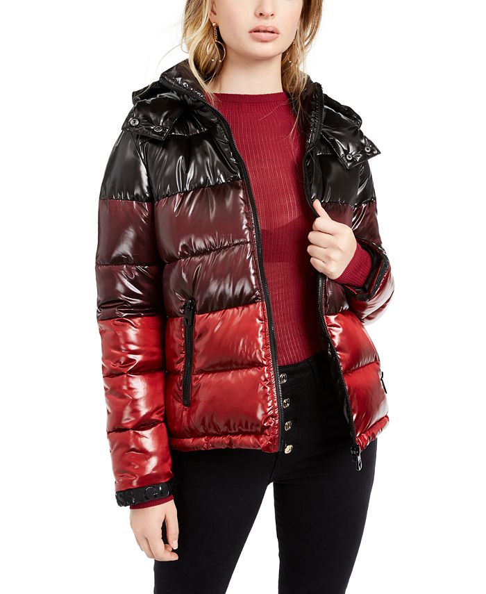 Casaco GUESS Gina Ombre Puffer Feminino Preto Tamanho G