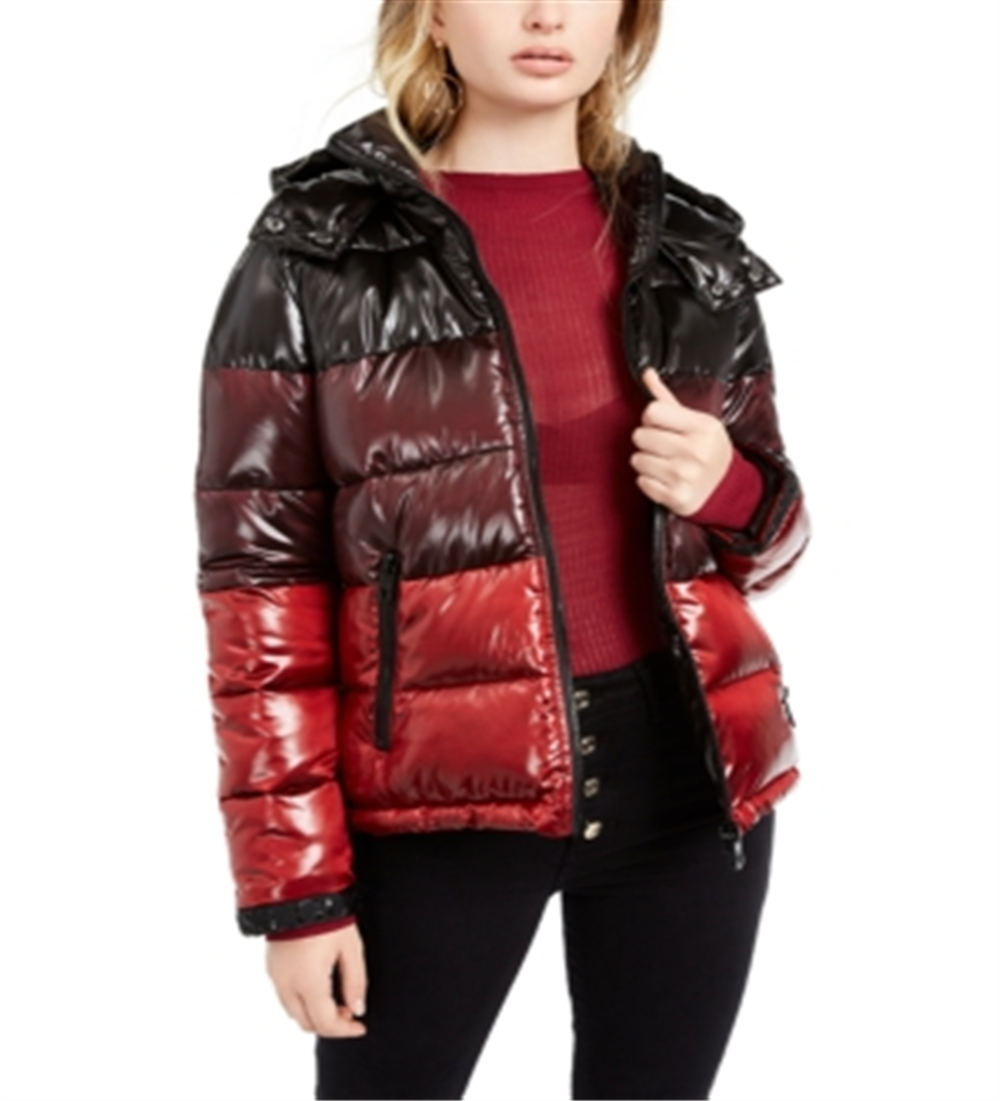 Casaco GUESS Gina Ombre Puffer Feminino Preto Tamanho G