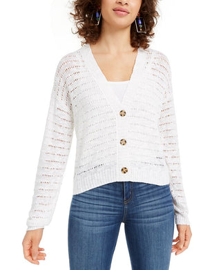 Cardigan infantil com botões e frente aberta, tamanho médio, da Hooked Up By IOT