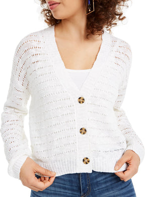 Cardigan infantil com botões e frente aberta, tamanho médio, da Hooked Up By IOT