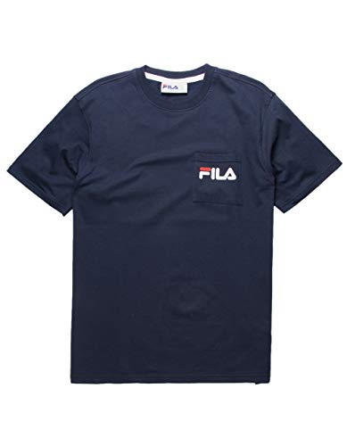 Camiseta Fila Curtis Logo Pocket Masculina Azul Tamanho Médio