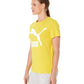 Camiseta Puma Classics Cotton Logo Feminina Amarela Tamanho G