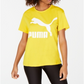 Camiseta Puma Classics Cotton Logo Feminina Amarela Tamanho G