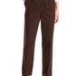 Calça feminina Alfred Dunner Classics Twill Pull-on marrom tamanho 10