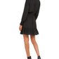 Vestido feminino com babados e tachas da INC International Concepts, preto, tamanho PP