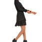 Vestido feminino com babados e tachas da INC International Concepts, preto, tamanho PP
