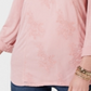 Blusa feminina bordada contrastante Style &amp; Co - Rosa, tamanho P
