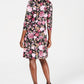 Vestido esportivo feminino Karen Scott com estampa floral e alças finas, preto, tamanho grande