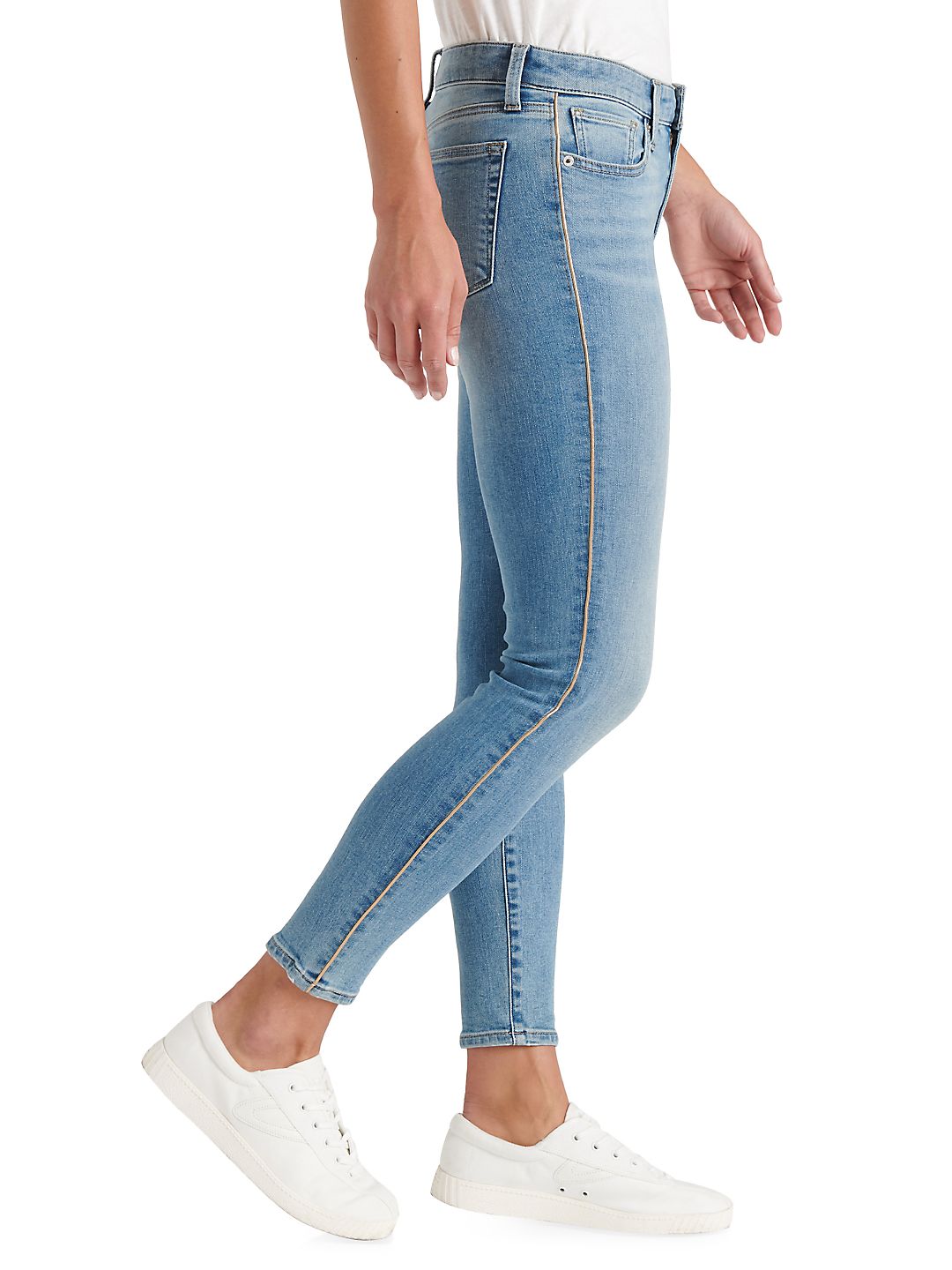 Calça jeans feminina Lucky Brand Ava Super Skinny Azul Tamanho 27
