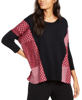 Poncho Alfani Feminino com Acabamento Contrastado Preto Tamanho X-S